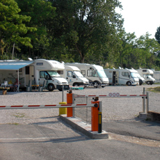 Ingresso alla nostra area sosta per camper